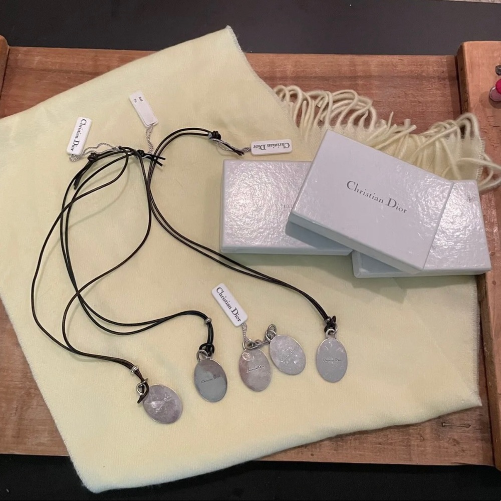 Vintage Signed Christian Dior Charm Necklaces